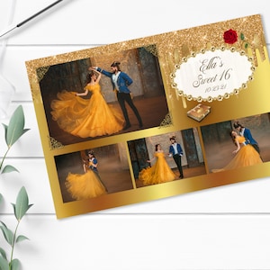 Beauty & the Beast Photo Booth Template 4x6