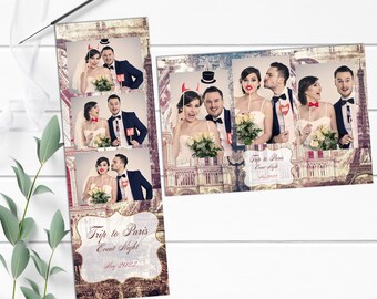 Parijs Photo Booth-sjabloonset 4x6 & 2x6