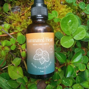 Noni Fruit Nectar Fermented Juice handmade in Hawaii by Luminated Heart Healing Arts