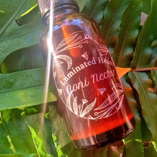 Noni Fruit Nectar Fermented Juice handmade in Hawaii by Luminated Heart Healing Arts