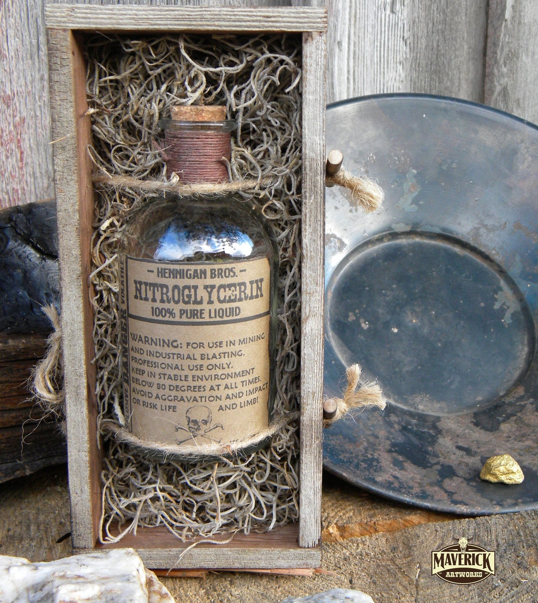 Nitroglycerin Bottle in Vintage Packing Box Prop Etsy