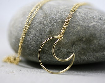 925 gold plated moon chain | 925 silver chain | silver filigree crescent chain |