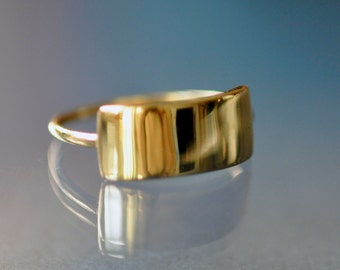 Filigraner Silberring und vergoldeter Silberring | breiter Silber Ring | breiter Goldring