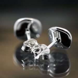 925 silver stud earrings with pearl 925 gold-plated silver stud earrings image 3