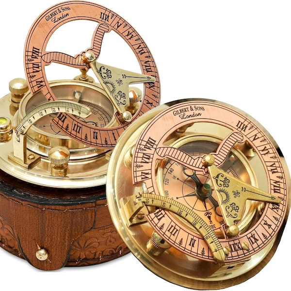 Brújula de sol personalizada, brújula funcional grabada, regalos de Navidad, regalo de aniversario, brújula para marido, regalo de San Valentín, para parejas.