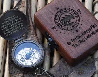 Compass, Customized Compass, Personalized Compass, Engraved Compass, Custom Compass, Functional Compass, Christmas Gift, Anniversary Gift