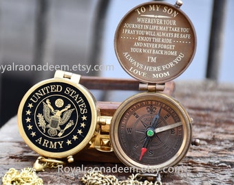 Army Gift, Engraved Army Compass, Personalized Army Compass, Army Retirement gift, Engraved Army gift, US Army Compass, United states Army