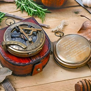 Personalized Compass, Custom Engraved Working Brass Compass Gift, Brass son Compass, Gift for Him, Christmas gift, Anniversary Wedding gift