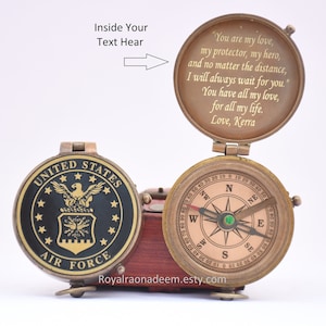 Air Force Gift, Personalized Engraved Air Force Compass, United States Air Force Retirement gift, United states Air Force , U S AIR FORCE