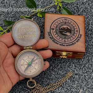 Compass, Dad Gifts, Father's Day, Mother's Day, Engraved Handmade Personalized Working Compass, Anniversary Gift, Baptism Gifts, Boyfriend