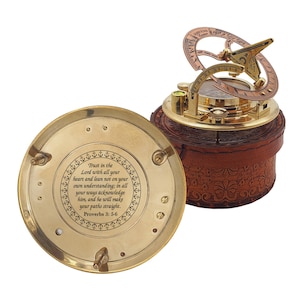 Personalized Compass, Engraved Working Sundial Compass, gift for Husband, Anniversary gift, Valentines Day, Christmas gift, corporate gifts