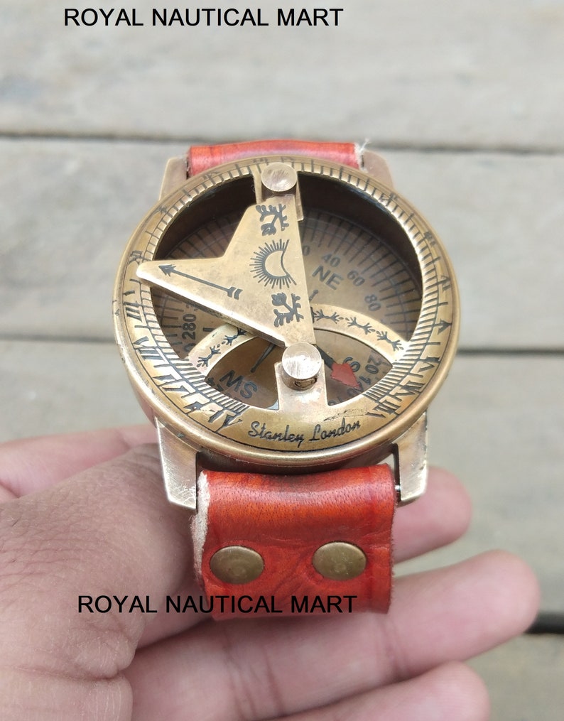Engraved Antique Compass Weddings Gifts rustic Leather ...