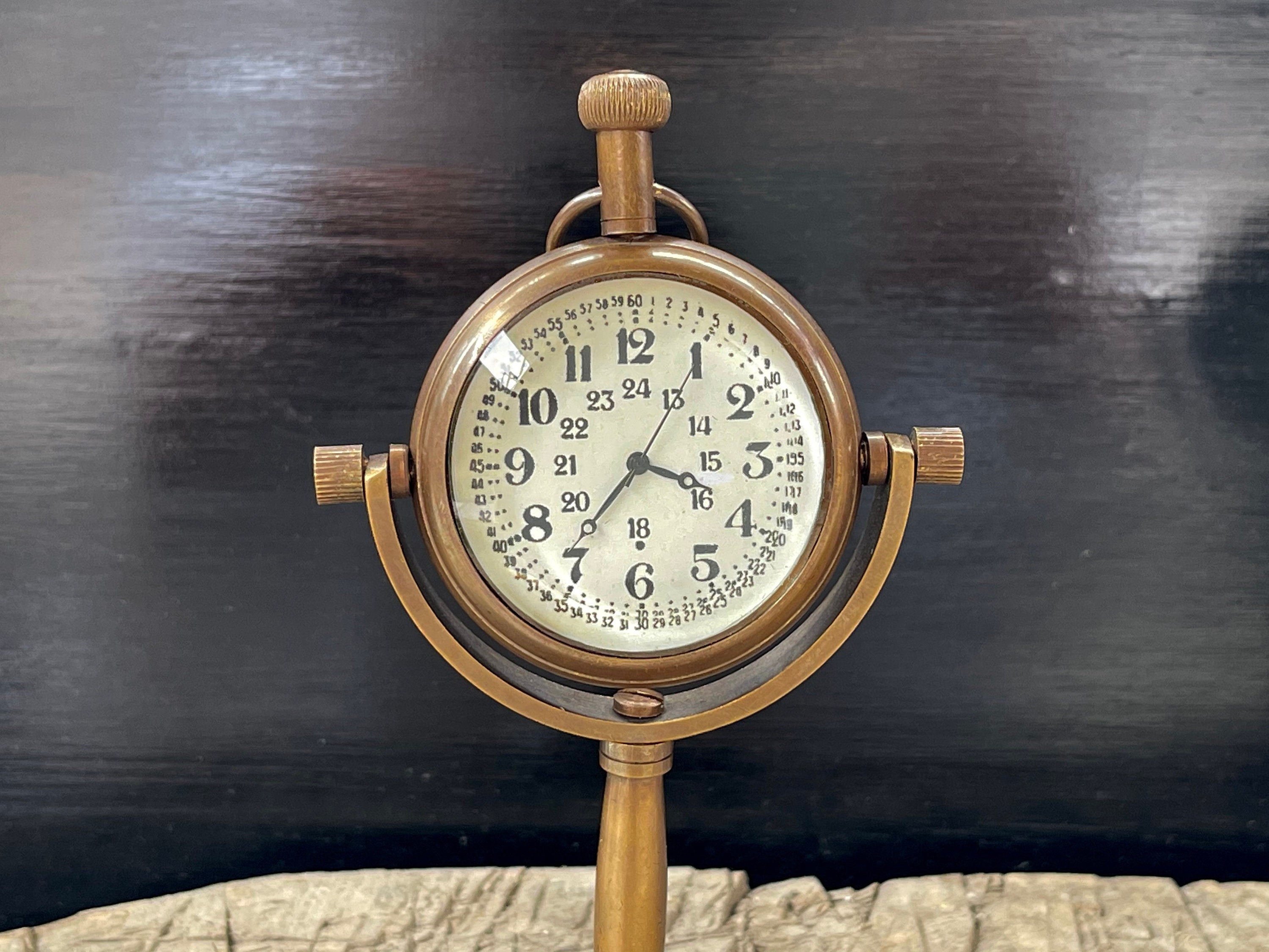 Personalized Table Clock Christmas Gift Engraved Antique Etsy