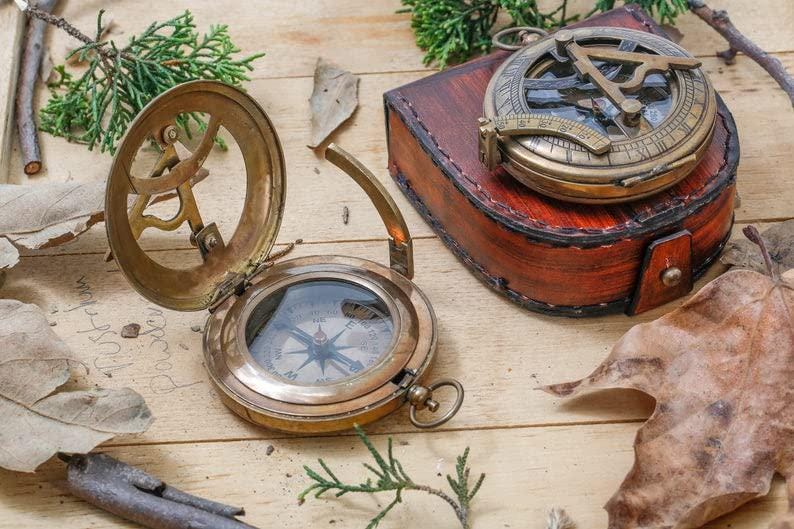 Personalized Compass, Engraved Working Brass Compass, Custom Compass, son gift, Husband Anniversary Wedding gift, Couples Gift, Mom Dad gift zdjęcie 8