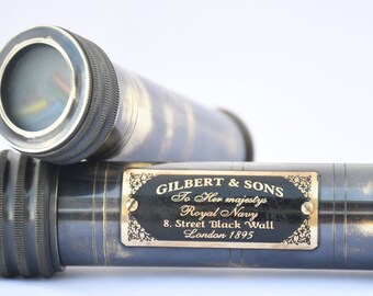 Kaleidoscope - Personalized Brass Kaleidoscope - Personalised Gift For kids, Birthday Gift, Gift for Son, Multicoloured Kaleidoscope Gift