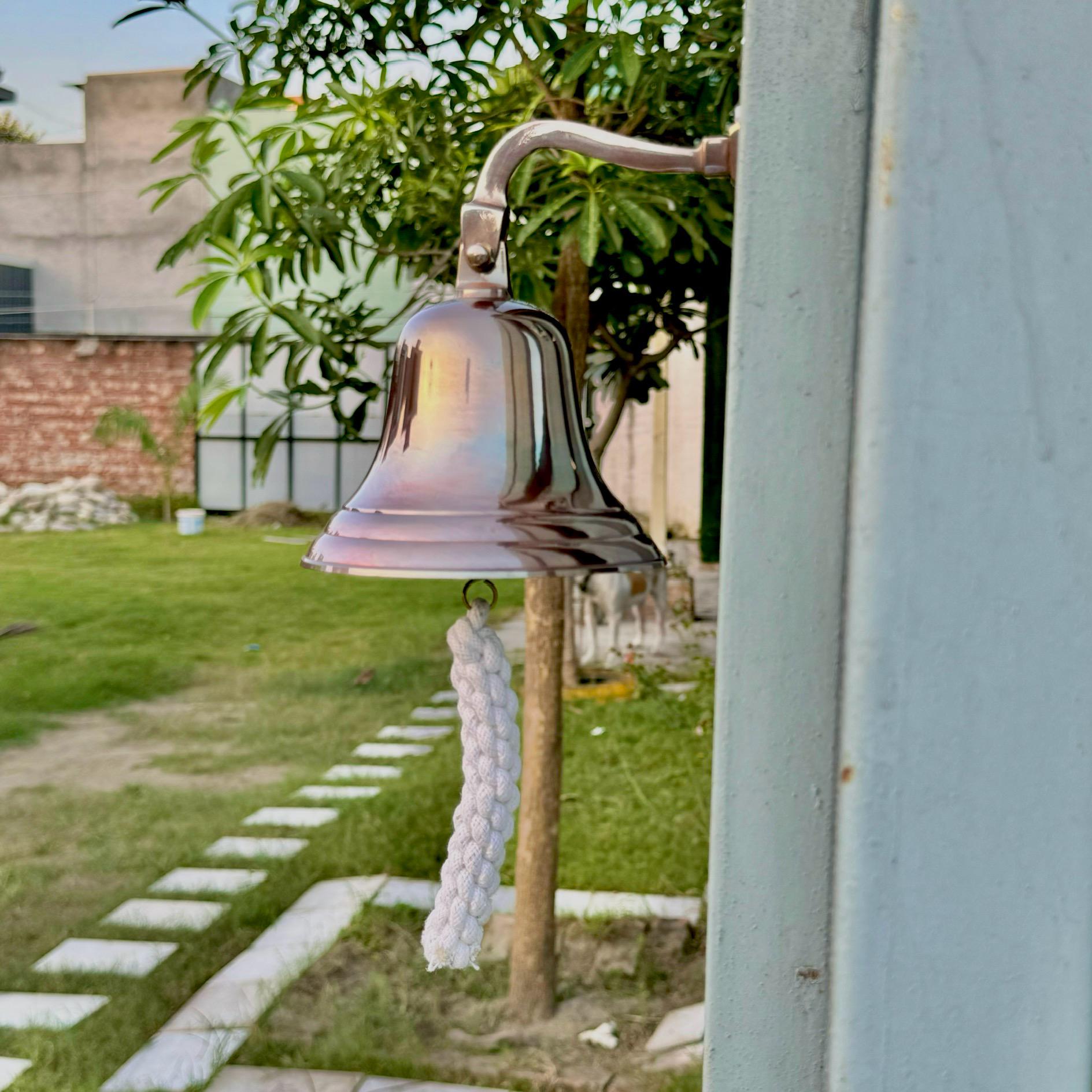 Personalized Antique Bell – Engraved brass bell with Your Custom Message! Ideal for Birthdays, Weddings, Anniversaries, Home Decor, Boats,