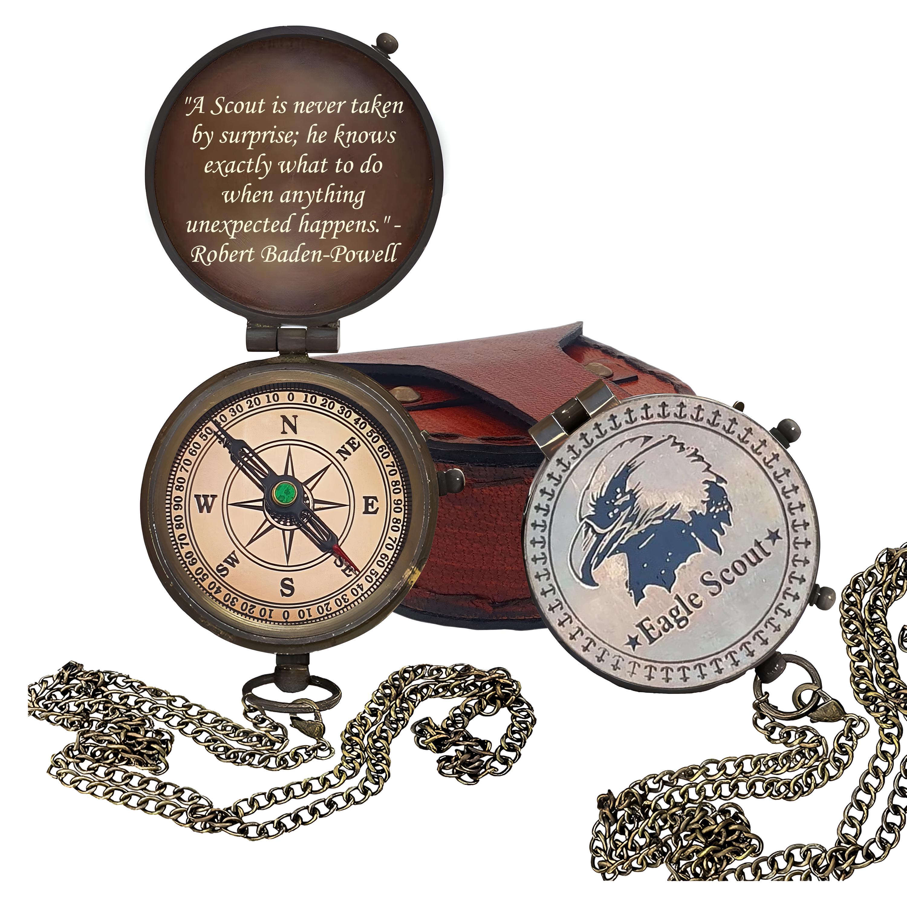 Personalized Eagle Scout gift, Boy Scout gift, Cub Scout Leader, Personalized Compass, Custom Engraved Compass, Handmade Brass Compass gift