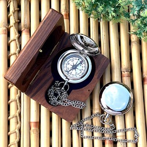 Personalized Compass, Valentines Day Gift, Handmade Silver Working Compass, Anniversary Gift, Baptism, Engraved Compass, Dad Gift, Papa gift