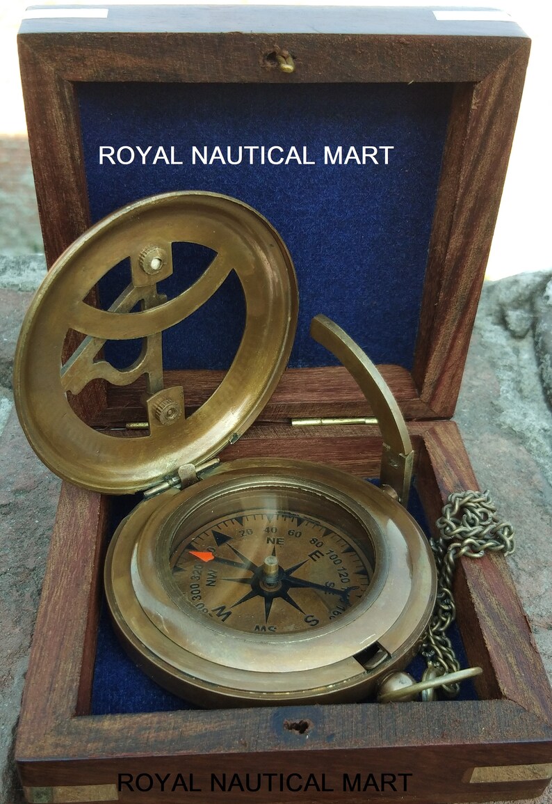 Brass Nautical Compass Engraved Compass Nautical Compass Gift Etsy