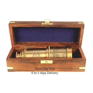 Personalized Working Brass Telescope, Engraved Telescope, Pirates Spyglass, Boating Gift, Graduation Gifts, Anniversary Gift For Husband