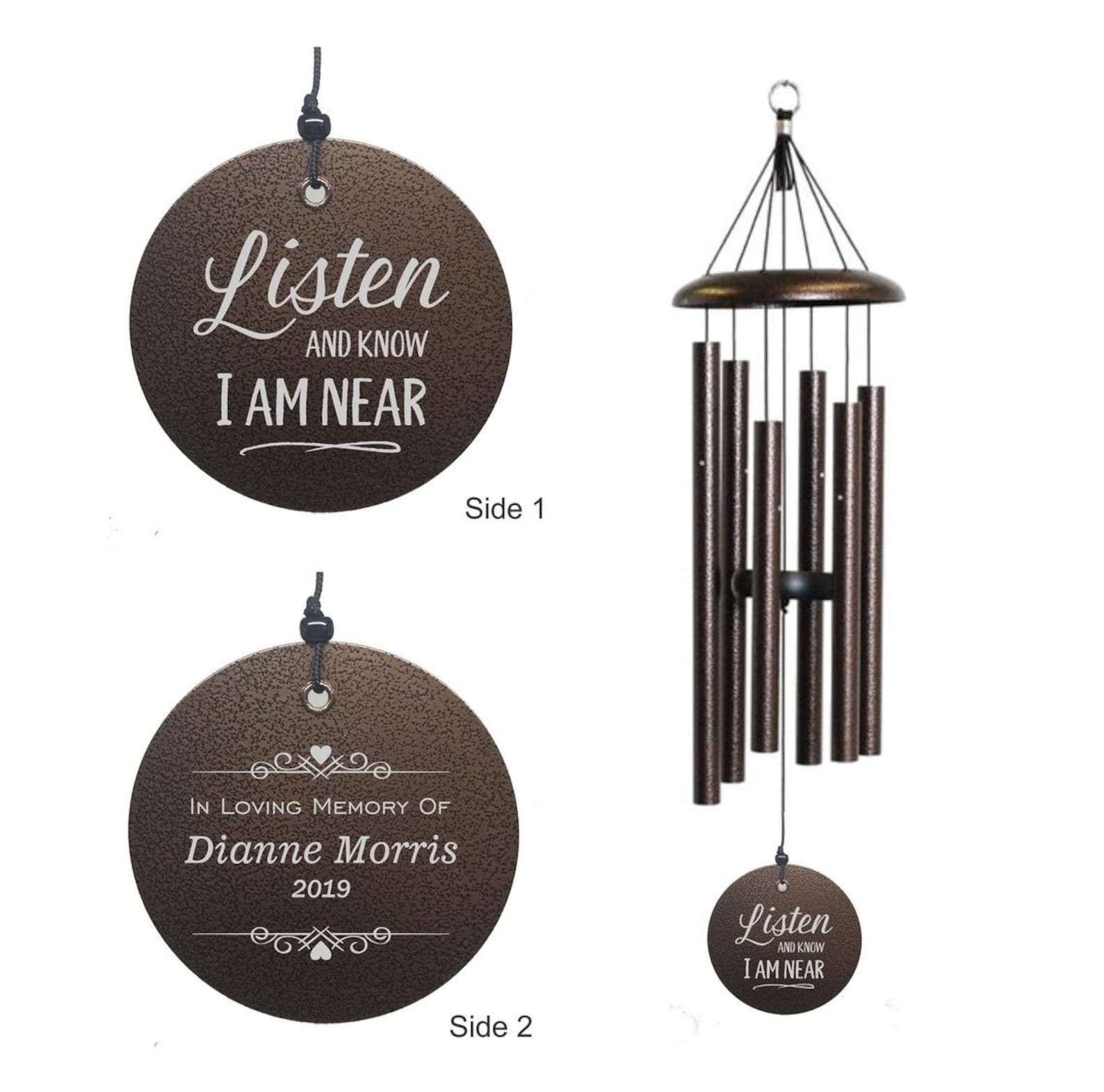 Engraved Wind Chime Wedding gift Christmas Gift Anniversary Etsy