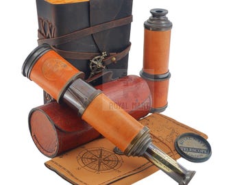 Cadeaux de Noël, télescope de travail personnalisé, télescope gravé, longue-vue de pirates, cadeau bateau, cadeaux de remise des diplômes, cadeau d'anniversaire