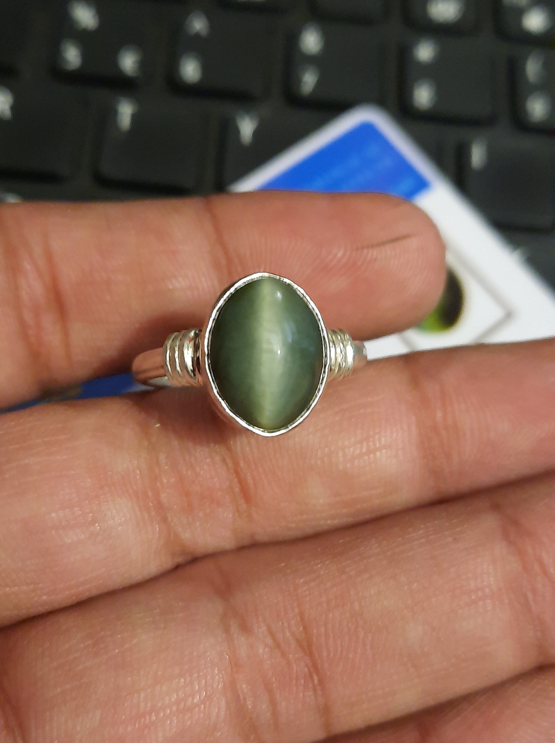 Cat's Eye Gemstone Ring Natural Cat's Eye Gemstone / Etsy