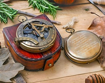 Personalisierter Kompass, Gravur Arbeitsmessingkompass, Benutzerdefinierter Kompass, Sohn Geschenk, Ehemann Jahrestag Hochzeitsgeschenk, Paare Geschenk, Mama Papa Geschenk