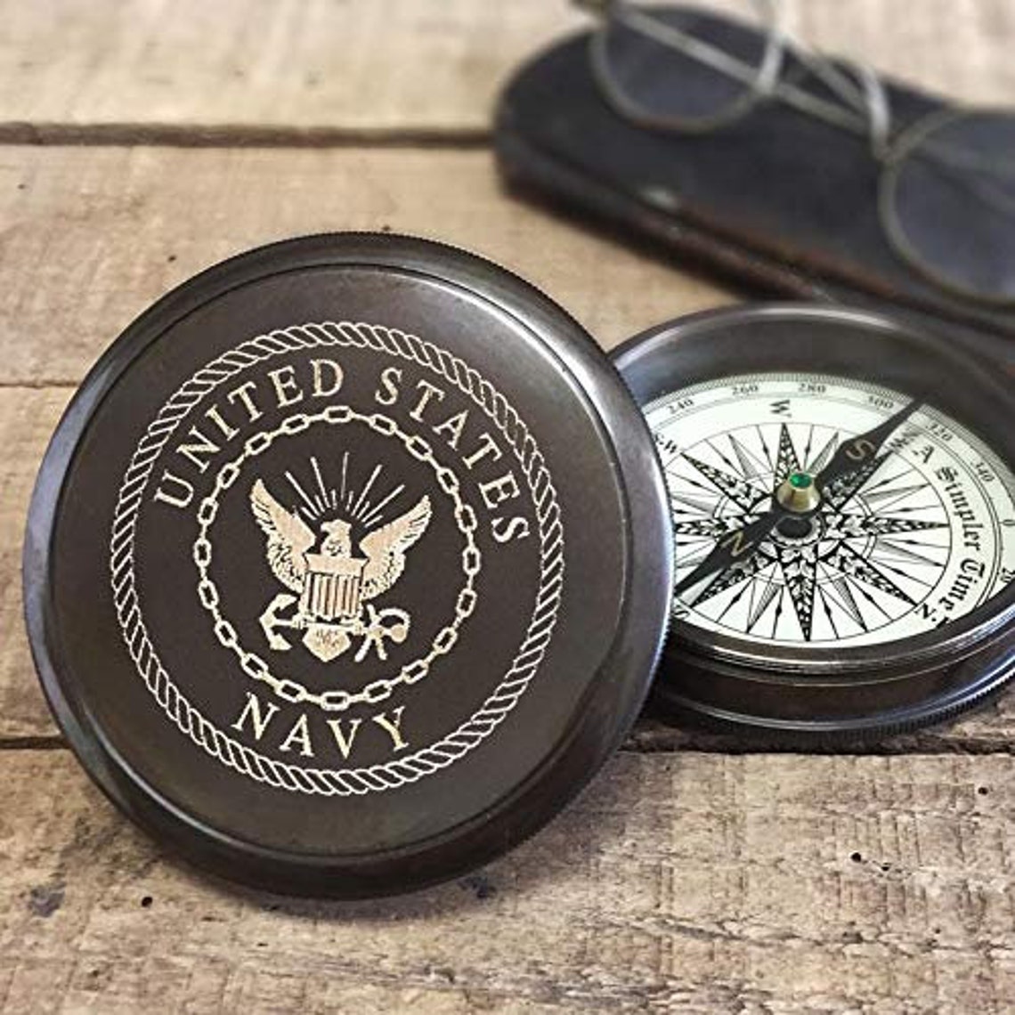 Engraved Navy Compass Personalized Compass US Navy Gift Navy Etsy