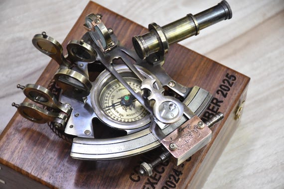 Shipboard Navigation Instrument Image Brass Working Sextant Navigation Instrument Working Brass Sextant With ...