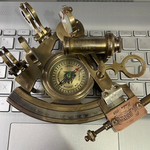 Compass, Personalized Compass Engraved Compass With Sextant , Working Sextant With Compass, Christmas Gift, Anniversary Gift, Groomsmen Gift