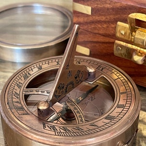 Compass, Christmas Gift, Father's Mother's day Gift, Personalized engraved sundial compass, wedding gift, anniversary gift, corporate Gift
