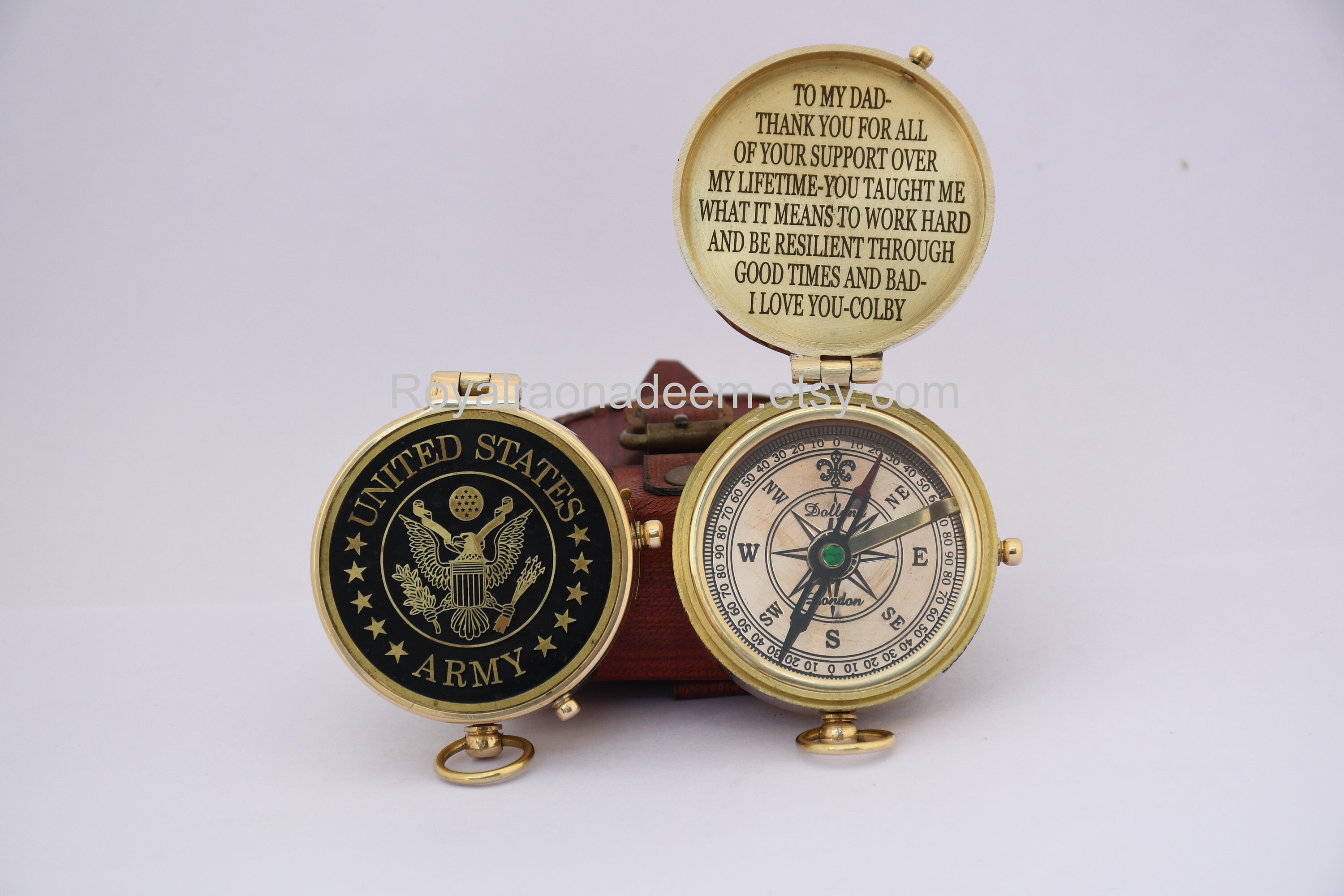 Army Retirement gift compass Engraved Army Compass Etsy