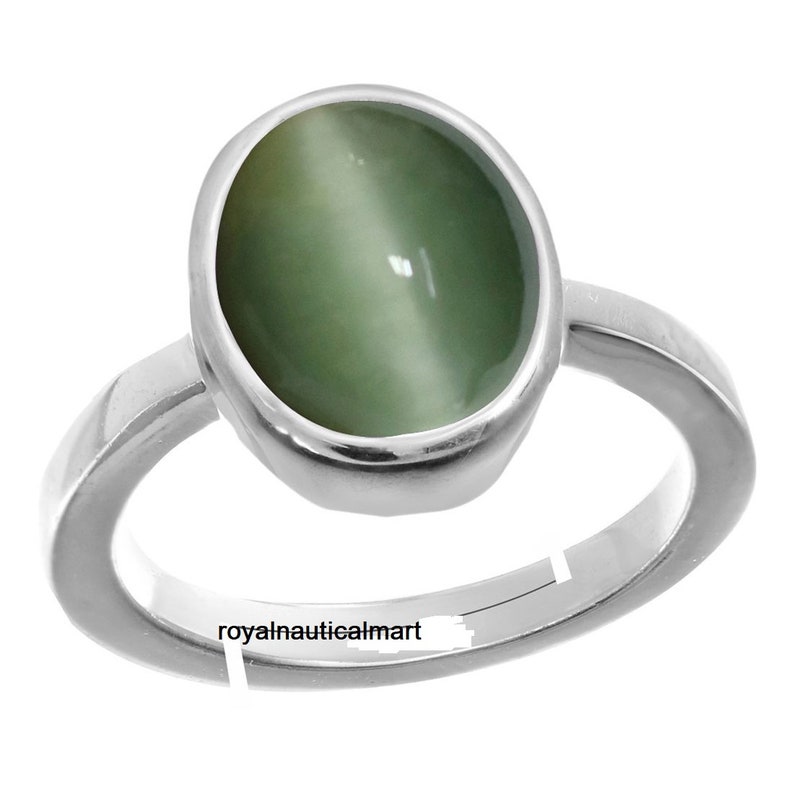 Original Cats Eye Gemstone Ring Natural Cat/'s Eye gemstone Lehsunia Stone igli lab Certified Gemstone 92.5 Astrological Adjustable Ring