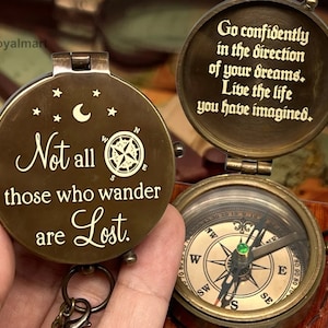 Compass Personalized Engraved Compass, Christmas Present, Gift for dad, Mom, Son, brother, Baptized, Graduation, husband, wedding, birthday