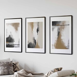 Modern Simple Neutral Gallery Wall Art Set of 3 Pastel Nordic Prints ...