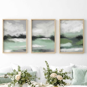 Green Landscape Print Landscape Set Of 3 Forest Landscape Art Modern Gallery Art Nature Printable Bedroom Wall Art Living Room Decor Digital