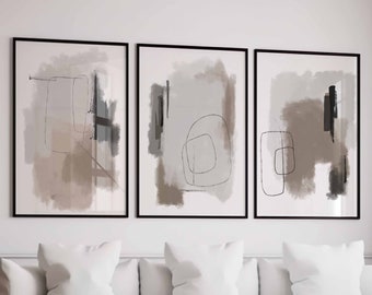 Printable Wall Art Abstract Wall Art Posters Set Of 3 Farmhouse Prints Farmhouse Wall Decor Farmhouse Room Decor Digital Download Prints