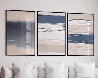 Set of 3 Coastal Wall Art Beach Gallery Wall Coastal Prints Abstract Beach Art Coastal Decor Beach Art Beach Printable DIGITAL DOWNLOAD