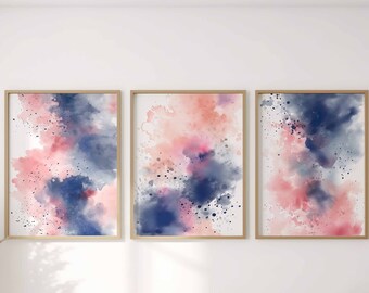 Aesthetic Wall Art Print Set of 3 Girly Modern Art Prints Trendy Dorm Decor Posters Modern Gallery Wall Art Prints Housewarming Gift Set