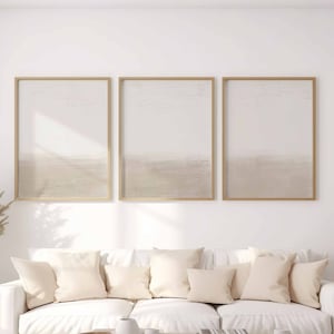 Minimalist Modern Beige Gallery Wall Art Set of 3 Neutral Minimal Wall Art Nordic Prints Simple Delicate Abstract Art Bedroom Wall Art