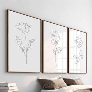 Moderne Minimal Linie Wand Kunst Galerie Wand Kunst 3er Set Schwarz und Weiß Kunst Mädchen Zimmer Wand Kunst Wohnzimmer Kunst Moderne Linie Zeichnung Druckbar