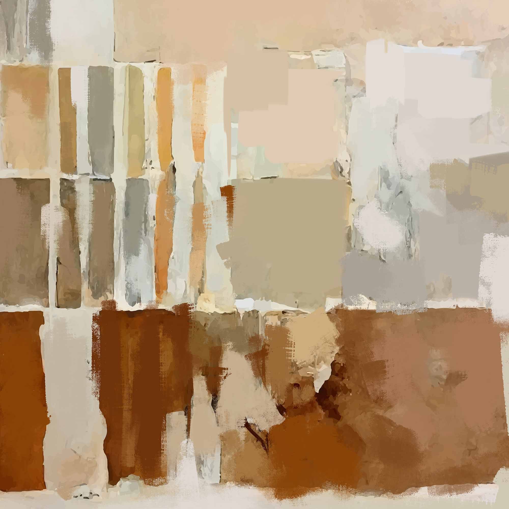 Modern Neutral Abstract Gallery Wall Art Set of 3 Beige Earth Tone ...