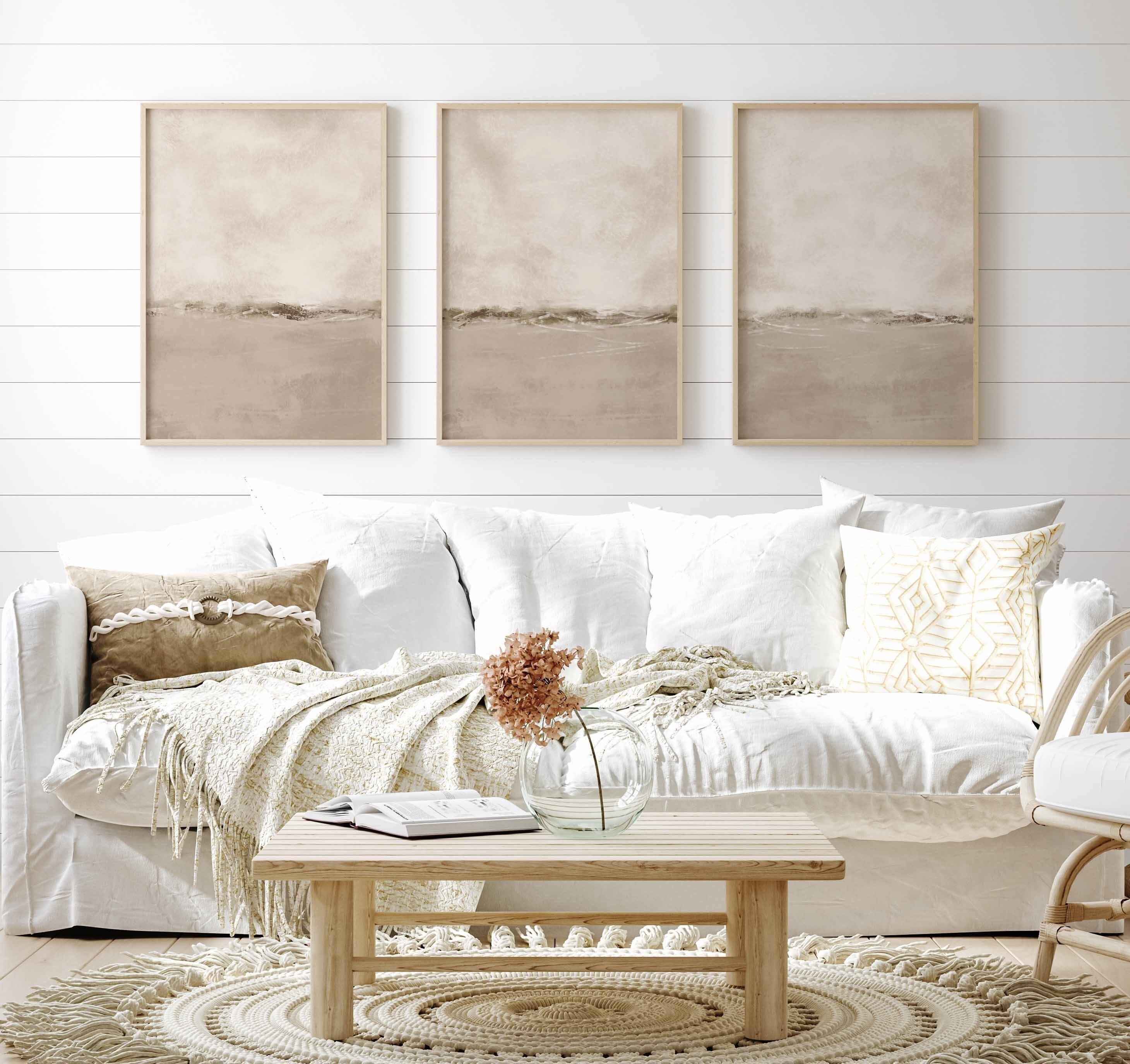 Minimalist Neutral Abstract Printable Wall Art Set of 3 Beige - Etsy