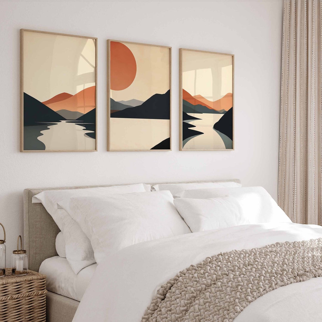 Set of 3 Minimalist Neutral Wall Art Apartment Decor Boho Prints ...