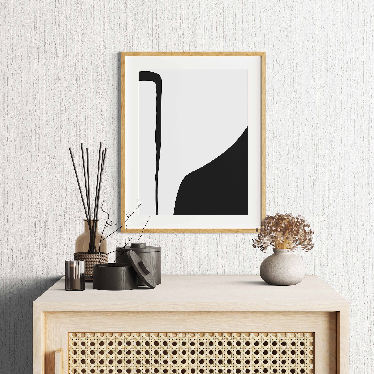 Modern Simple Minimal Gallery Wall Art Set of 3 Black and Etsy