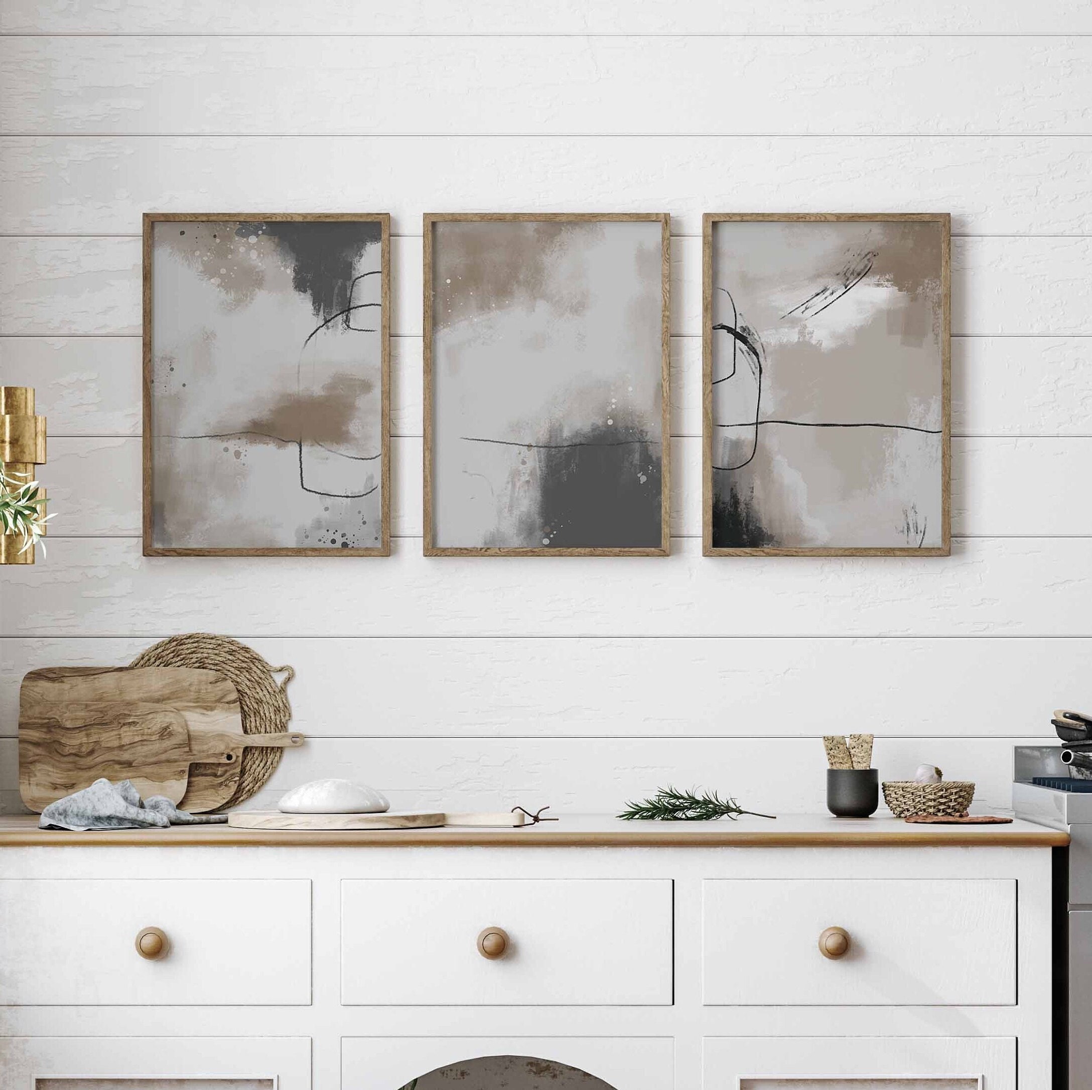 Modern Abstract Print, Black Beige Art, Downloadable Prints, Printable ...