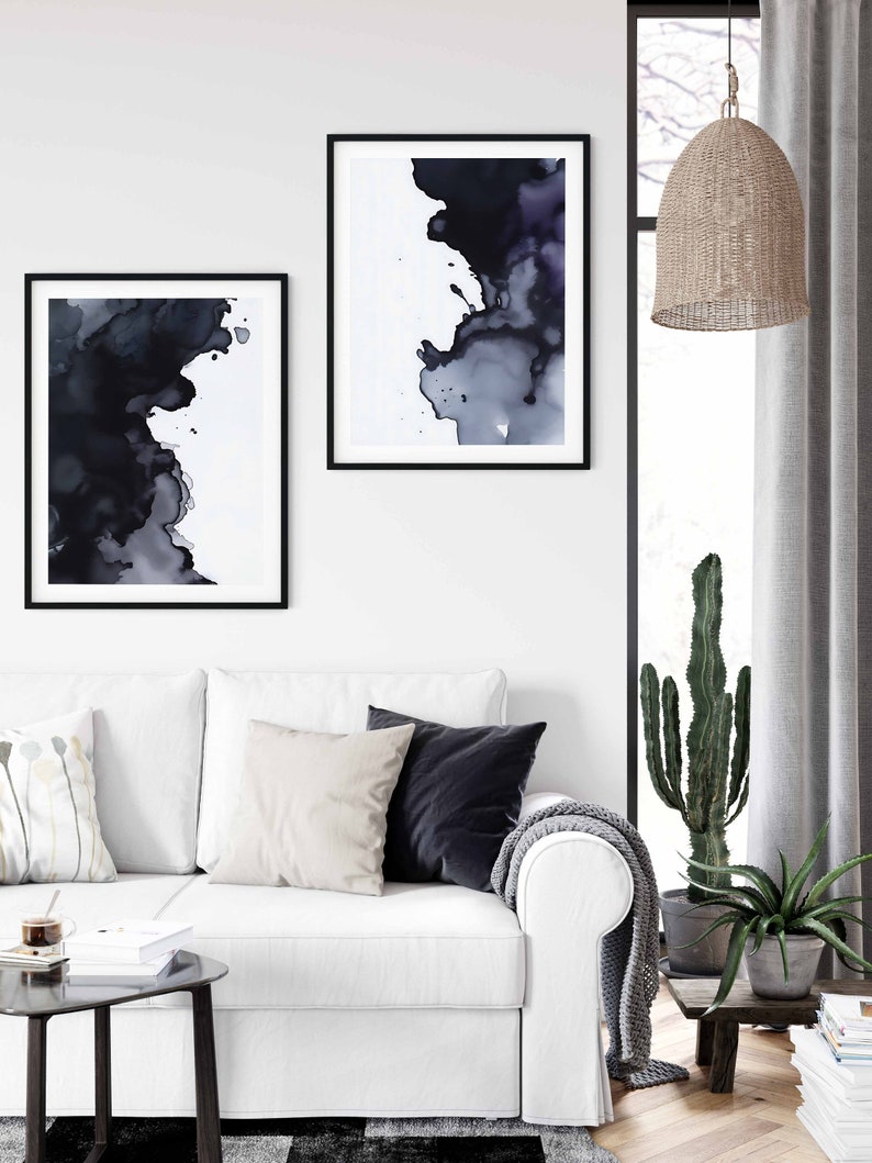 Black and White Prints Printable Print Set Kitchen Wall Art Bedroom ...