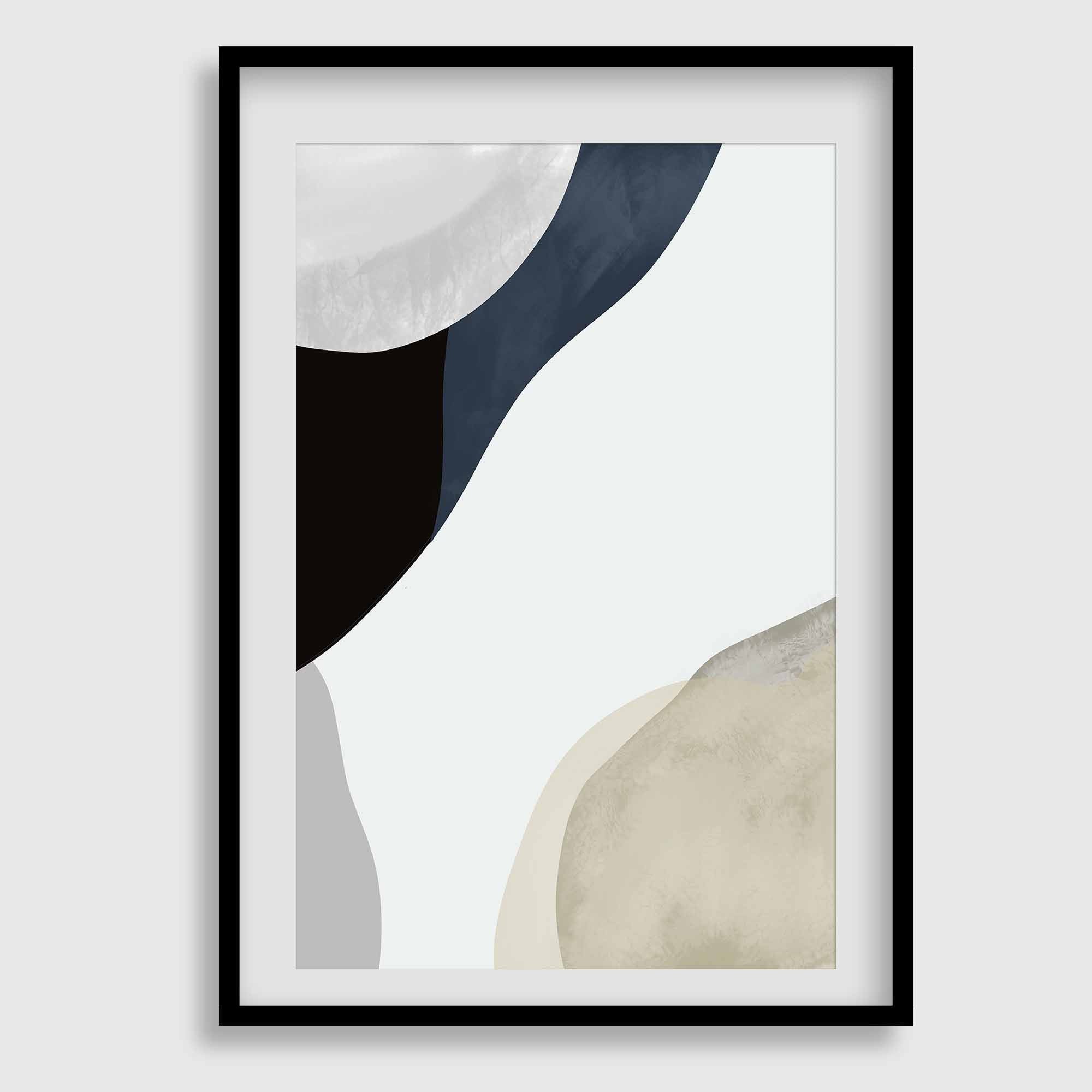 Navy Blue Wall Art, Modern Simple Neutral Gallery Wall Art Set of 3 ...