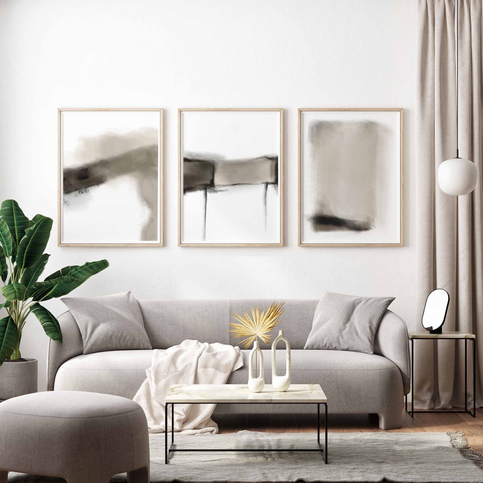 Printable Minimalist Modern Neutral Abstract Poster Gallery Wall Art ...